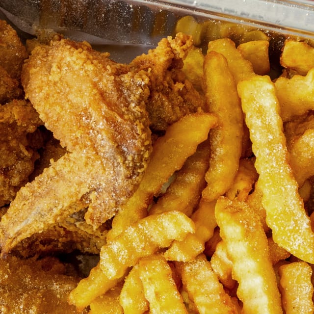 Kids 2 pieces wings & fries.